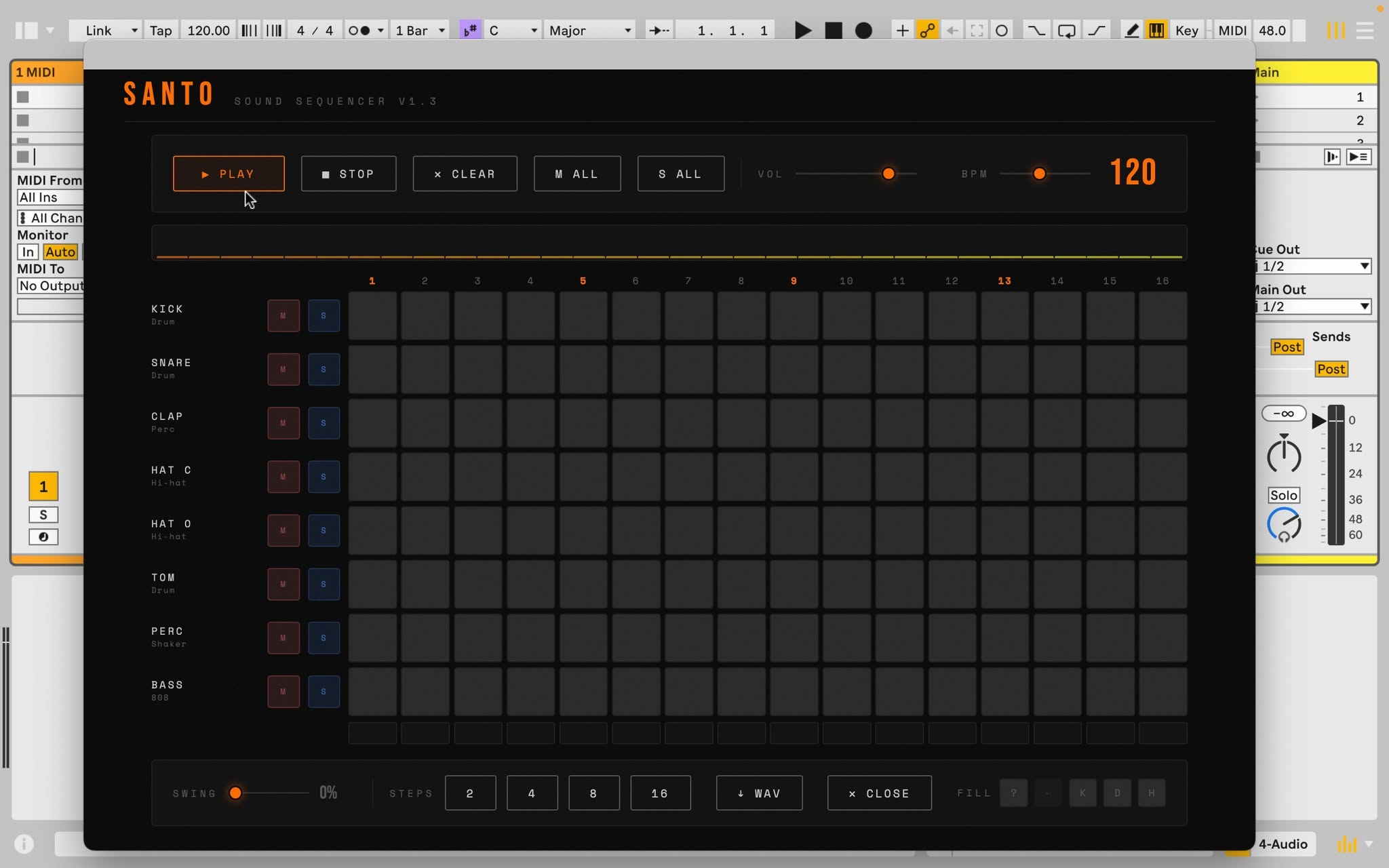 Sequencer, corriendo dentro de Live